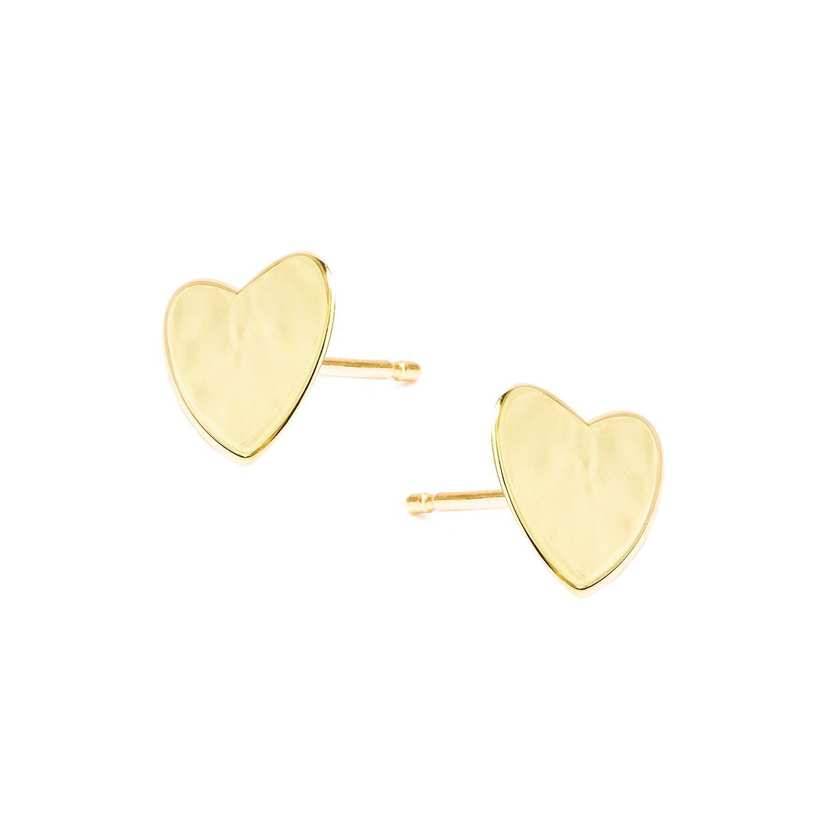 Złote kolczyki 585 Błyszczące Serca