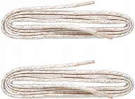 Akcesoria obuwnicze - G12-60 BIAŁO-ZŁOTE BŁYSZCZĄCE SZNUROWADŁA + 120 cm - miniaturka - grafika 1