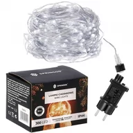 Oświetlenie świąteczne - Lampki choinkowe 300 led druciki na prąd biały zimny CL0309 - miniaturka - grafika 1
