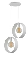 Lampy sufitowe - Sigma Stylowa lampa wisząca biura i domu HAPPY E27 60W szer. 38cm biały 32287 - miniaturka - grafika 1