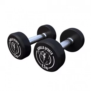 Gorilla Sports Hantli profesjonalne 2x2,5 kg (100275-00008-0098) - Pozostały sprzęt siłowy - miniaturka - grafika 1