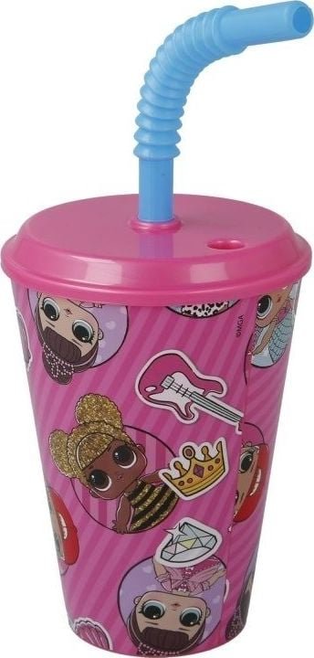 MGA LOL Surprise - Kubek ze słomką 430 ml uniwersalny