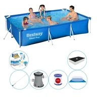 Baseny ogrodowe - Super zestaw basenowy - Bestway Fast Set 300x201x66 cm Rund - miniaturka - grafika 1