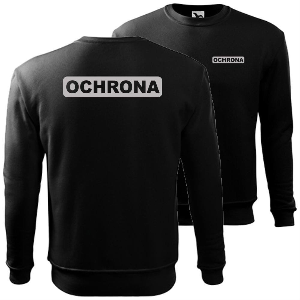 męska bluza klasyczna z odblaskowym nadrukiem - ochrona 02