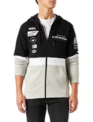 Bluzy męskie - Alpinestars Męska bluza z kapturem z zamkiem błyskawicznym, czarny/czarny/srebrny, XXL - miniaturka - grafika 1