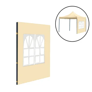 Leziter Altana ogrodowa z oknem ściana boczna plandeka 3x3 m beżowy - Pawilony ogrodowe - miniaturka - grafika 1