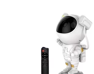 Lampka nocna Projektor RGB Głośnik bluetooth Iluminacje świetlne Astronauta - Mały naukowiec - miniaturka - grafika 1
