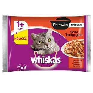 Whiskas Potrawka w galaretce 1+ lat) Smaki Tradycyjne 4x85g - Mokra karma dla kotów Whiskas Potrawka w galaretce 1+ lat) Smaki Tradycyjne 4x85g - Mokra karma dla kotów - miniaturka - grafika 2