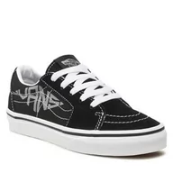 Trampki damskie - Tenisówki Vans - Sk8-Low VN0A7Q5LN421 Logo Black/Grey - miniaturka - grafika 1
