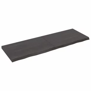 Blat do łazienki, ciemnoszary, 180x60x6 cm, lite drewno Lumarko! - Szafki łazienkowe - miniaturka - grafika 3
