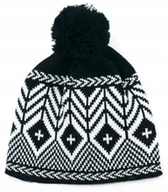 Czapki damskie - Szaleo czapka GRAFICZNA na zimę pompon cz14310-3 - miniaturka - grafika 1