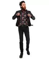 Koszule męskie - Joe Browns Męska koszula z nadrukiem w kwiaty, Czarny, L - miniaturka - grafika 1