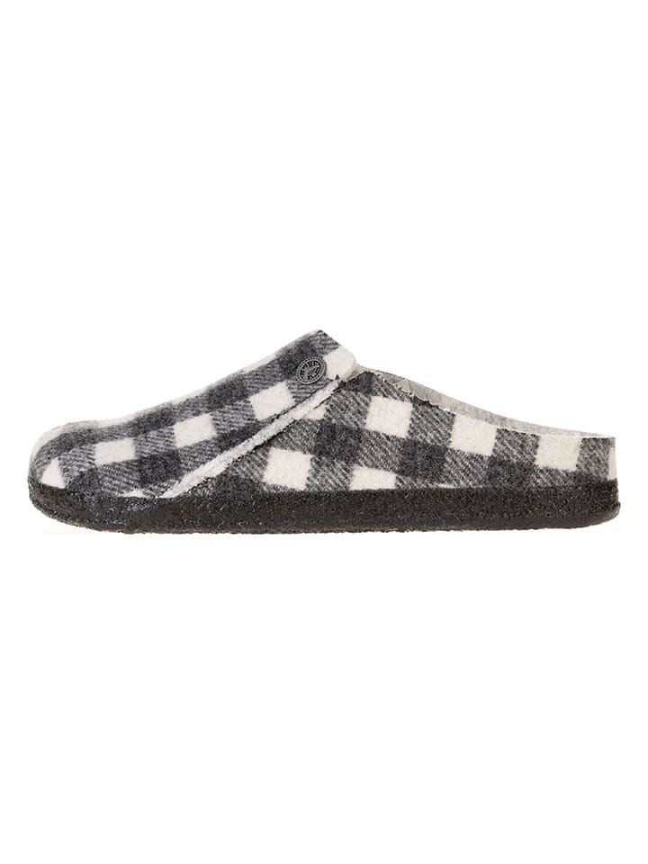 Birkenstock Skórzane kapcie w kolorze biało-czarnym