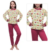 Piżamy dla dziewczynek - PIŻAMA DZIEWCZĘCA BAWEŁNIANA DŁUGI RĘKAW GRUBA CIEPŁA BAWEŁNA KOLOROWA MISIE WYGODNA POLSKI PRODUCENT 146 - Marcinkowski - miniaturka - grafika 1