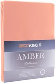 Prześcieradła - DecoKing Jersey/AMBER/PEACH/140-160x200+30 - miniaturka - grafika 1