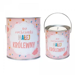 Skarbonka PCV z wciskanym wieczkiem i uchwytem "Na zachcianki małej królewny" - Skarbonki - miniaturka - grafika 1