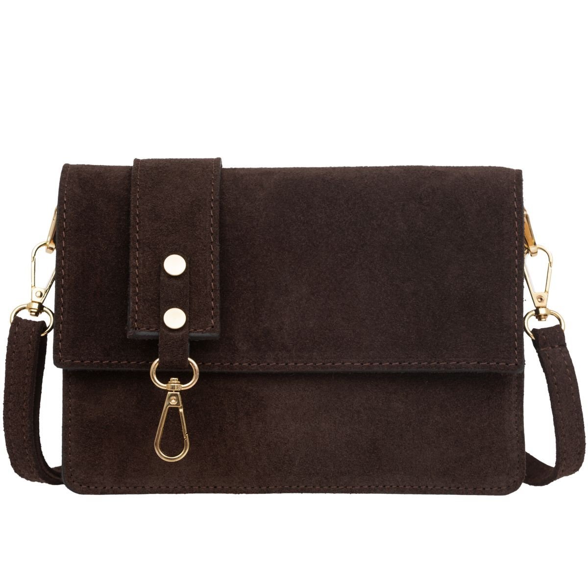 Mała Torebka Zamszowa Vezze Frena Choco