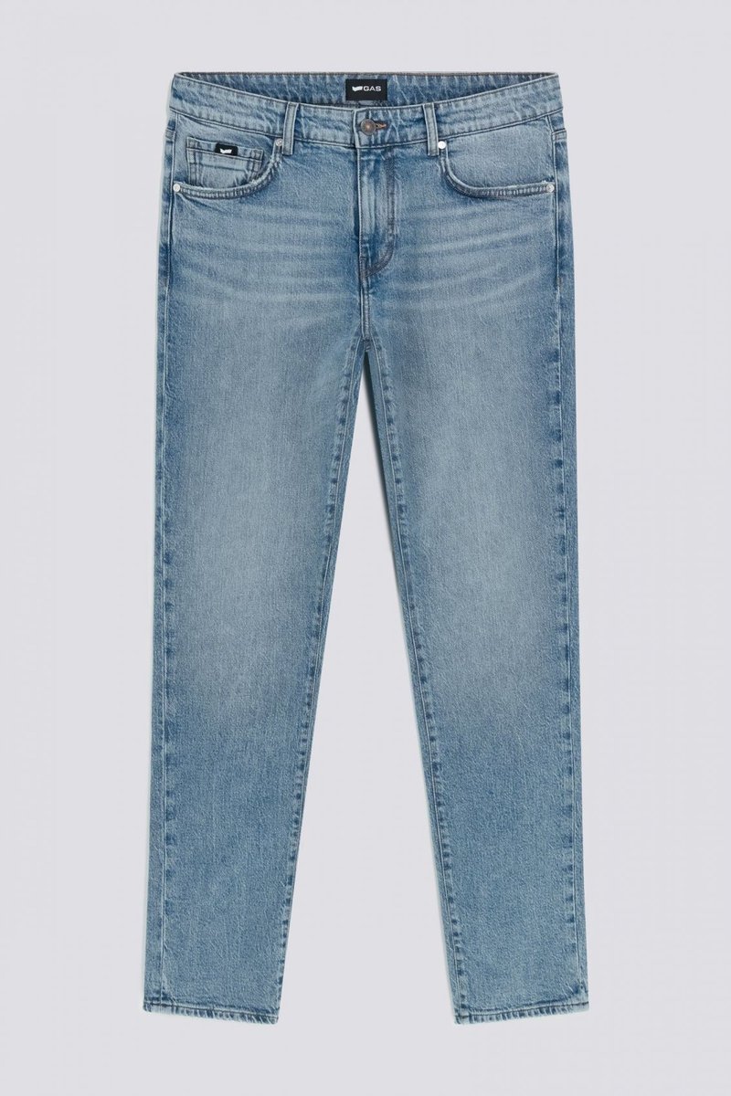 jeansy męskie gas jeansy albert simple - 51ml 35145_103146 stone wash