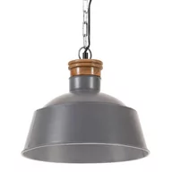 Lampy pozostałe - VidaXL Industrialna lampa wisząca, 32 cm, szara, E27 320840 - miniaturka - grafika 1