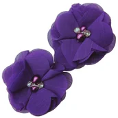 Sztuczne kwiaty - Kwiat Ozdobny Z Materiału Fioletowy 2 Szt. Nr. 11 - miniaturka - grafika 1