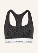 Biustonosze - Calvin Klein Biustonosz Bustier Icon Cotton Modal grau - miniaturka - grafika 1