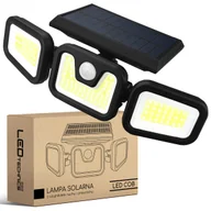 Lampy ogrodowe - Naświetlacz solarny LED COB czujnik ruchu zmierzchu PIR Lampa zewnętrzna - miniaturka - grafika 1