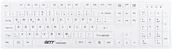 Klawiatury - Gett GCQ CleanType Easy Protect Silikonowa klawiatura z obudową z tworzywa sztucznego NUM-Block 105 Tasten IP68 USB Farbe: biały Layout: US KG25220 - miniaturka - grafika 1