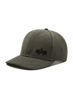 Czapki męskie - Alpha Industries Czapka z daszkiem Embossed Cap 116909 Zielony - grafika 1