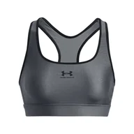 Biustonosze - Under Armour, Biustonosz treningowy HG Armour Mid Padless, 1373865-012, Szary, Rozmiar S - miniaturka - grafika 1