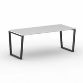 Stoły i stoliki do biura - B2B Partner Stół konferencyjny IMPRESS 2000 x 900 x 750 mm, biały 499430 - miniaturka - grafika 1