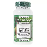 Witaminy i minerały - SWANSON Suplement diety Spirulina certyfikowana, 180 tabletek - miniaturka - grafika 1