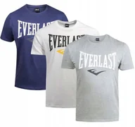 Koszulki męskie - EVERLAST t-shirt KOSZULKA męska BAWEŁNA sportowa M - 3 sztuki mix - miniaturka - grafika 1