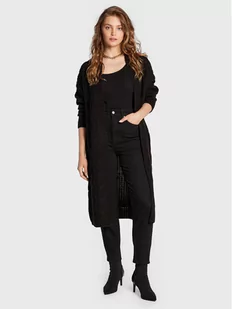Brave Soul Kardigan LK-249ORGANZA Czarny Regular Fit - Swetry damskie - miniaturka - grafika 1