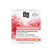 Kremy do twarzy - Flowers&Oils 65+ Efekt Liftingu krem przeciwzmarszczkowy na dzień i na noc 50 ml - miniaturka - grafika 1