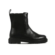 Kozaki damskie - Richter Kinderschuhe Dziewczęce kozaki Klara Chelsea, czarny, 36 EU - miniaturka - grafika 1