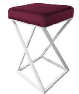 Taborety i hokery - Atos Hoker krzesło barowe ZOA LOFT podstawa biała MG02 - miniaturka - grafika 1