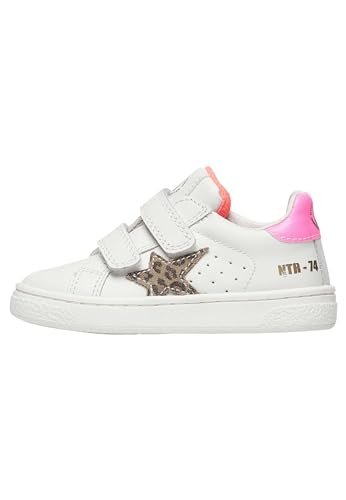 Naturino Pinn VL, buty dla dziewczynek i dziewcząt, White Fuchsia Fluo Leo, 39 EU