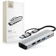 Huby USB - Hub TECH-PROTECT HB03 5w1 USB Typu C, Pasywny Szary - miniaturka - grafika 1