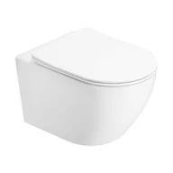 Miski WC - Mexen Lena miska wc Rimless Tornado z deską wolnoopadającą slim, duroplast, biała połysk - 3022L4000T - miniaturka - grafika 1