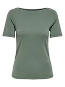 Koszulki i topy damskie - ONLY T-Shirt Free 15367559 Zielony Regular Fit - miniaturka - grafika 1