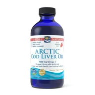 Witaminy i minerały - Nordic Naturals - Arctic Cod Liver, Tran z Dorsza, 1060mg, Truskawka, Płyn, 237 ml - miniaturka - grafika 1