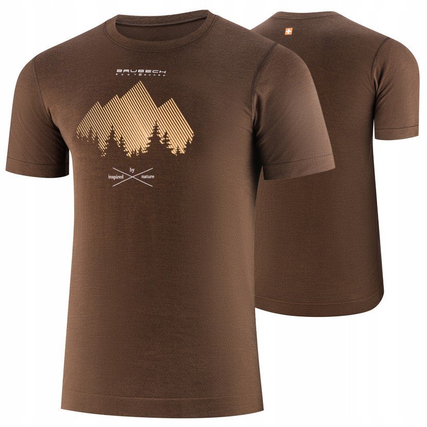 Koszulka męska z krótkim rękawem wełniana Brubeck OUTDOOR WOOL PRO