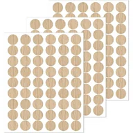 Śruby i nakrętki - 3 arkusze/162 szt. samoprzylepnych zaślepek na śruby, do otworów na śruby, Ø21 mm, naklejki na meble, jasnobrązowe - miniaturka - grafika 1