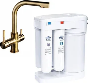 Aquaphor Filtr osmotyczny Morion - Aquaphor + bateria trójdrożna Alabama antyczny mosiądz - Wkłady filtrujące - miniaturka - grafika 1