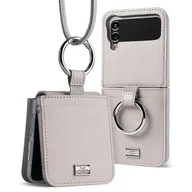 Etui i futerały do telefonów - Ringke Etui Signature Folio do Samsung Galaxy Z Flip 4 Szary - miniaturka - grafika 1