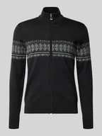 Swetry męskie - Kurtka z dzianiny ze stójką i zamkiem błyskawicznym - miniaturka - grafika 1