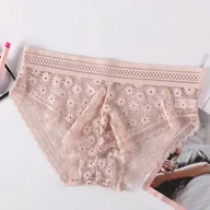 Majtki damskie - Koronkowe figi - Różowy Uniwersalny - miniaturka - grafika 1