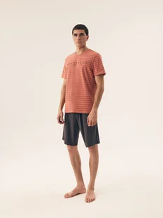 Piżama męska Deli Henderson miedziany, szary L - Piżamy damskie - miniaturka - grafika 1