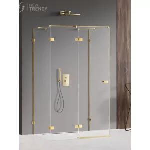 New Trendy EXK-2108 KABINA AVEXA GOLD SHINE PROSTOKĄTNA PRZY$148CIENNA L 100x90x200 CZYSTE 6mm ACTIVE SHIELD - Kabiny prysznicowe - miniaturka - grafika 1
