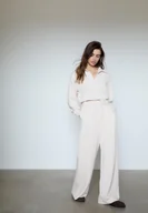 Spodnie damskie - Stradivarius Spodnie wizytowe o miękkim dotyku Szary 34 - miniaturka - grafika 1